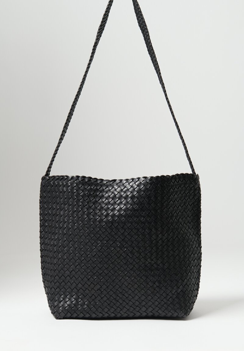 Massimo Palomba Victoria Wood Shoulder Bag Black