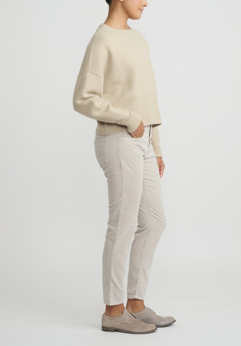 Lauren Manoogian Wool and Baby Alpaca High Waist Crewneck Sweater	