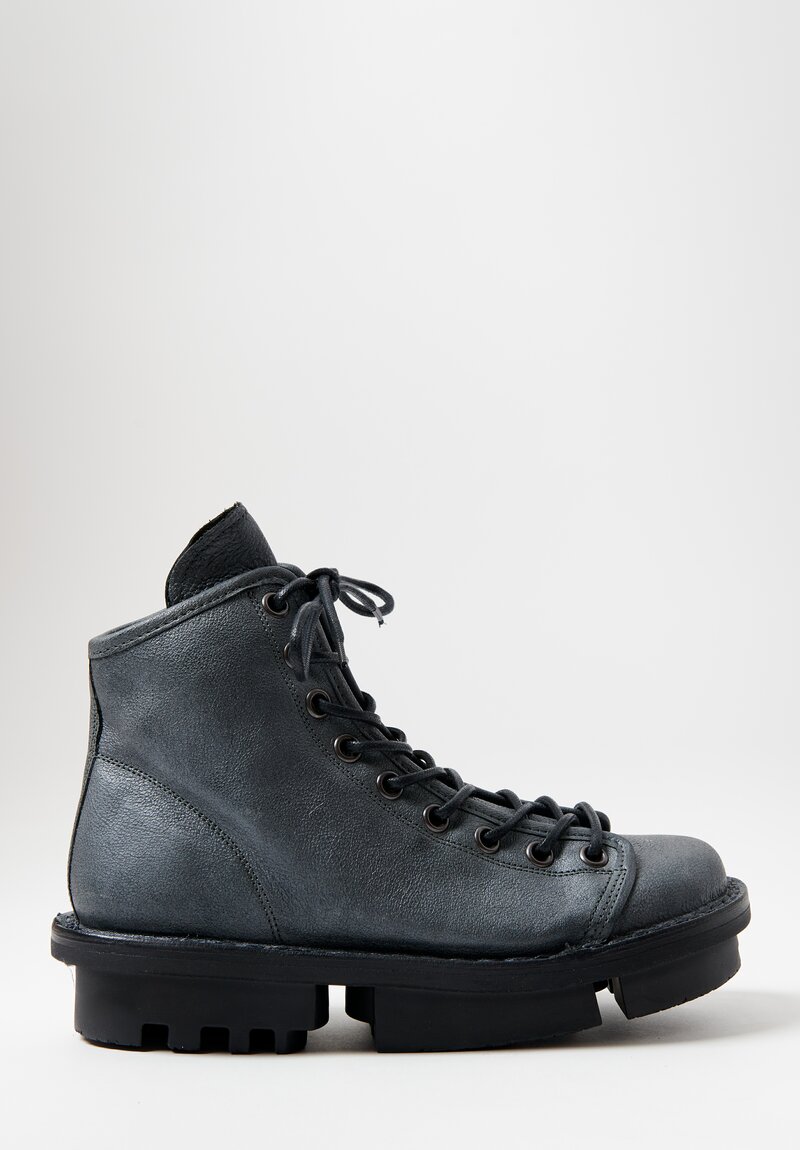 Trippen Leather Eiger Boot in Grey Black