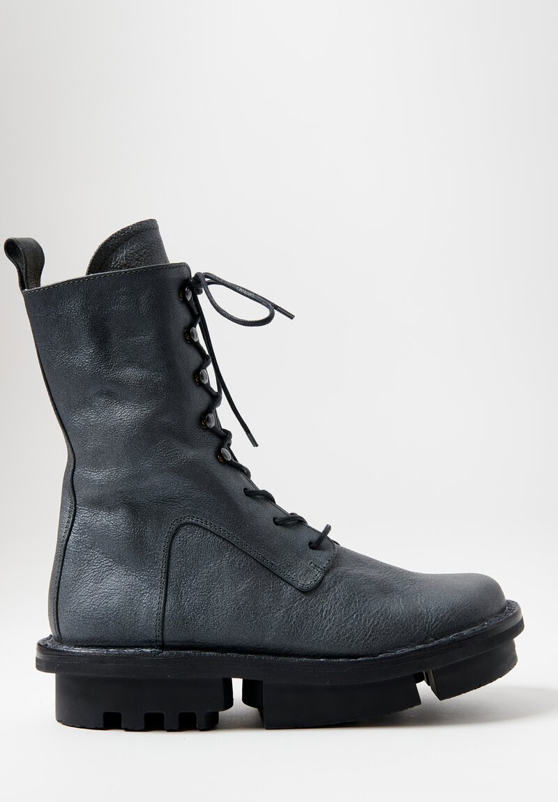 Trippen Leather Concrete High Ankle Boot in Black