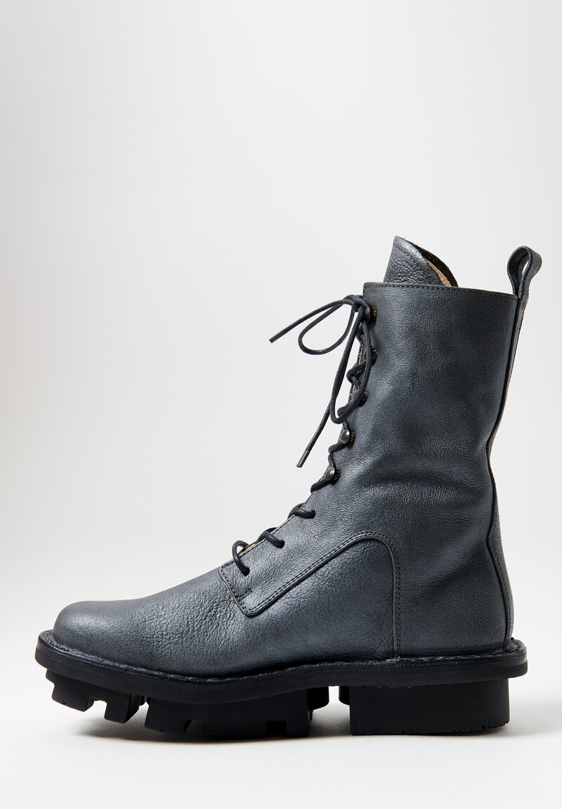 Trippen Leather Concrete High Ankle Boot in Black