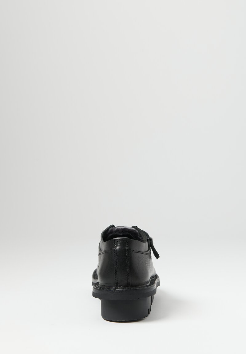 Trippen Sheep Skin & Leather Transform Shoe in Black