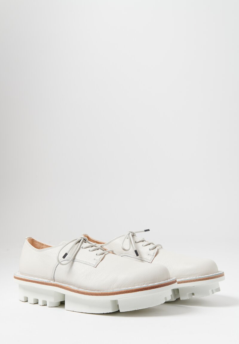 Trippen Leather Lace Up Sprint Shoe in Avorio White