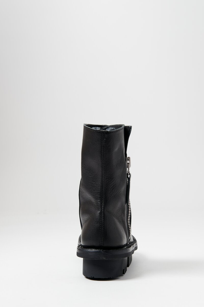 Trippen Leather Deer Ankle Boot	in Black