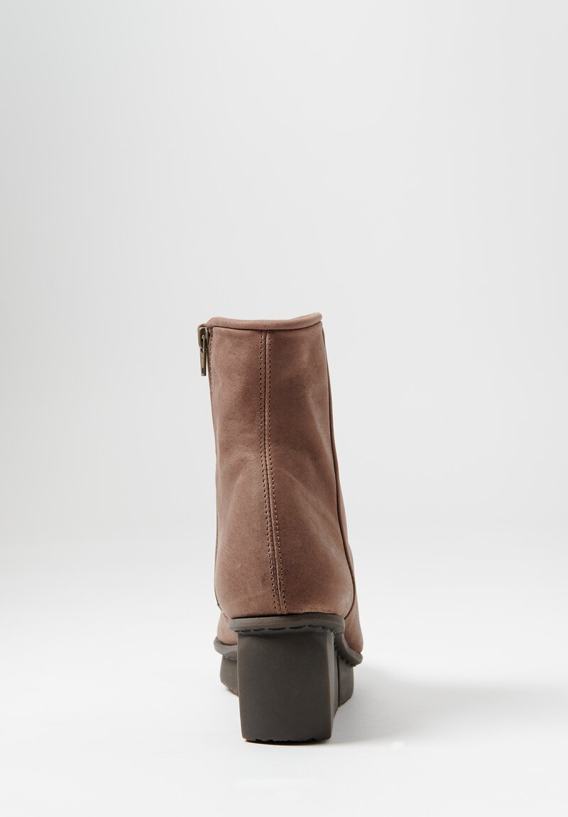 Trippen Leather Force Bootie in Granit Brown