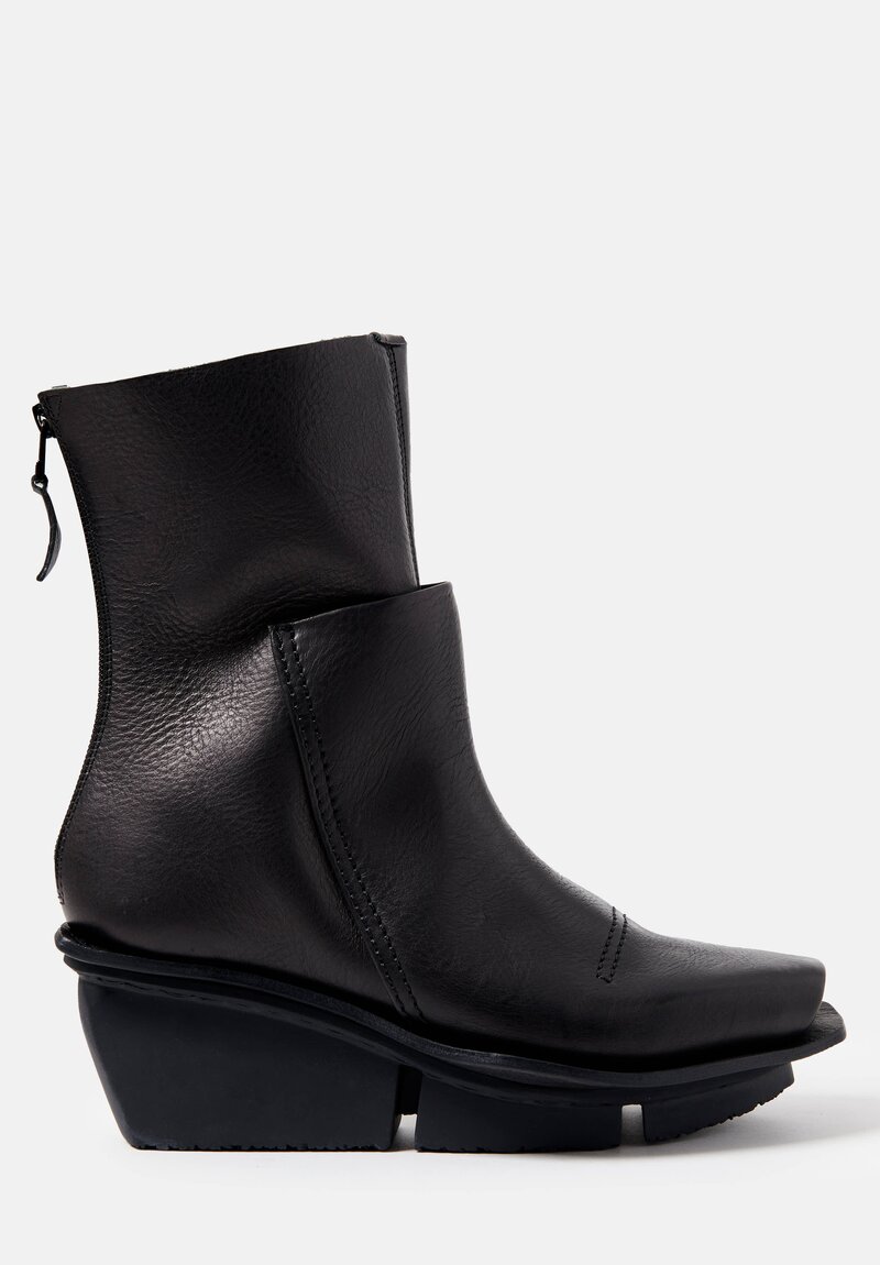 Trippen Leather Voltage High-Ankle Boot in Black
