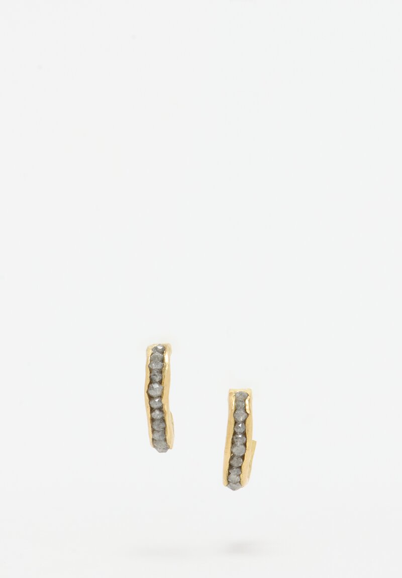 Tovi Farber 18k, Channel Set Diamond Hoop Earrings	