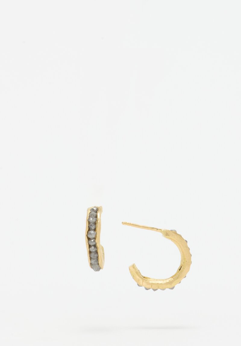 Tovi Farber 18k, Channel Set Diamond Hoop Earrings	