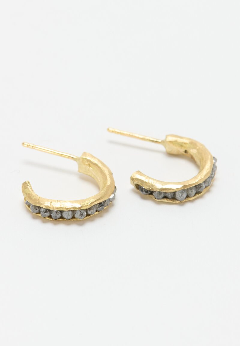 Tovi Farber 18k, Channel Set Diamond Hoop Earrings	