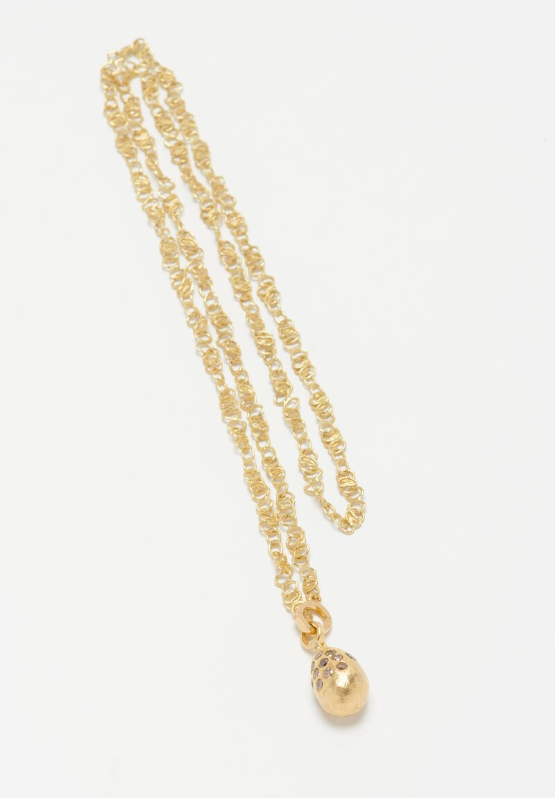 Tovi Farber 18k, Delicate Link & Champagne Diamond Necklace	