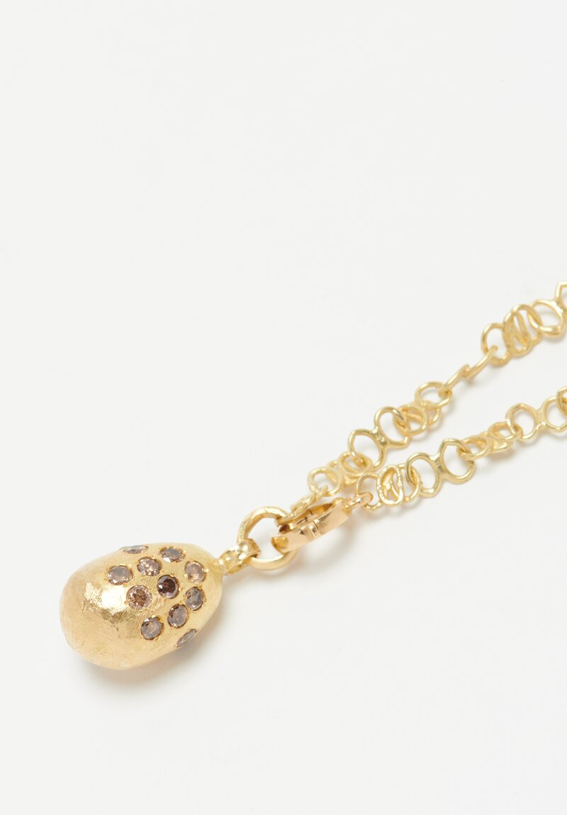 Tovi Farber 18k, Delicate Link & Champagne Diamond Necklace	