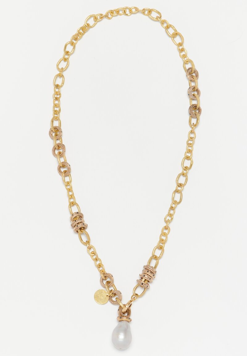 Tovi Farber 18k, Diamond Necklace with Pearl Pendant	
