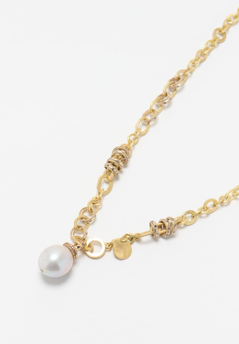 Tovi Farber 18k, Diamond Necklace with Pearl Pendant	