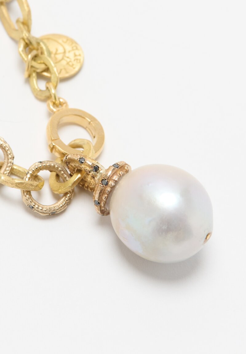 Tovi Farber 18k, Diamond Necklace with Pearl Pendant	