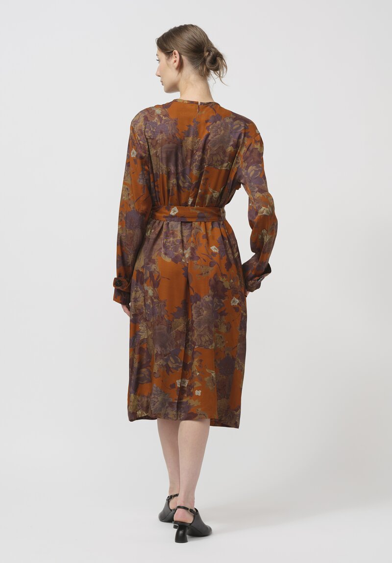 Dries Van Noten Dosana Dress in Rust Floral	