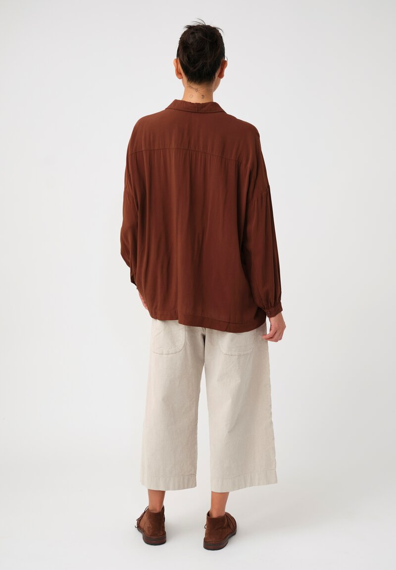 Album di Famiglia Cotton Velvet Wide & Short Pants in Fog Grey