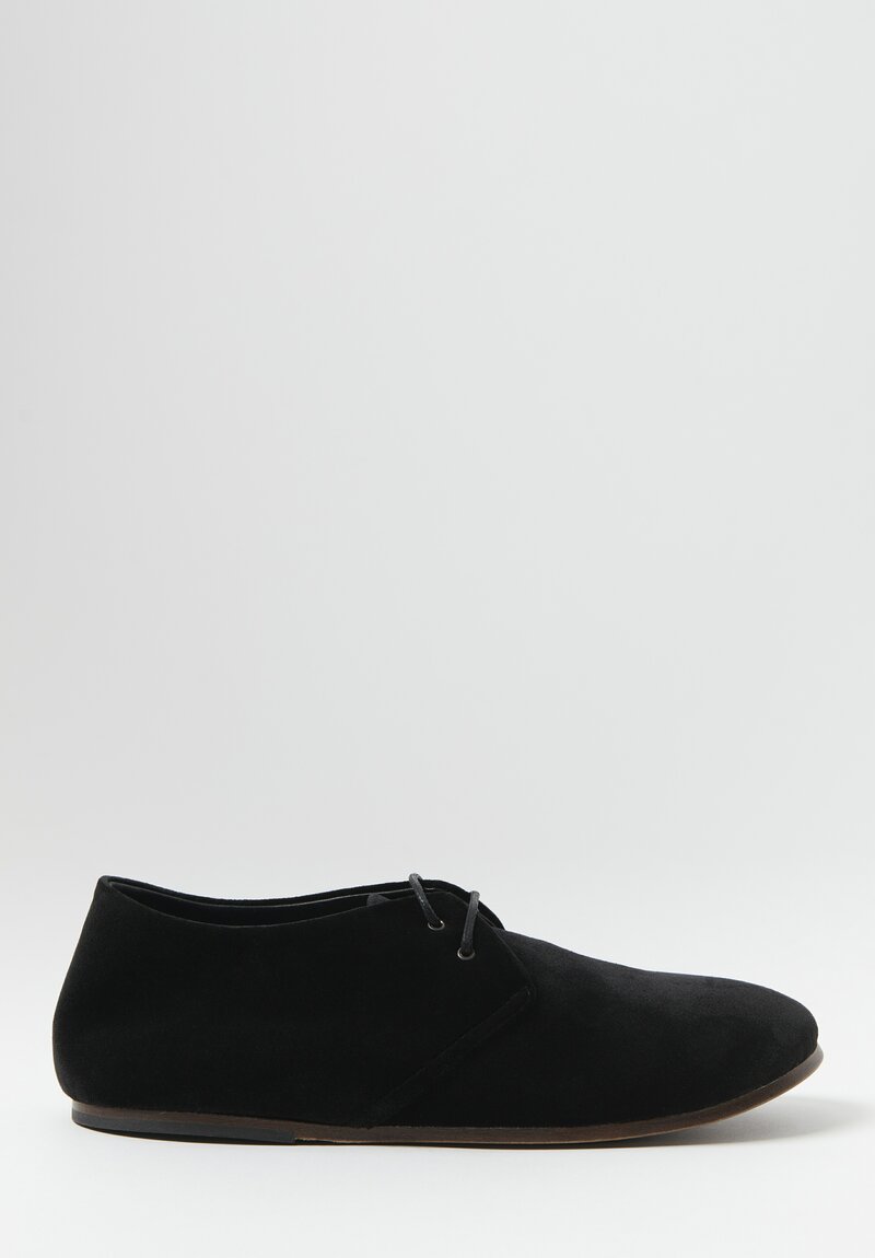 Album di Famiglia Velvet Lace-Up Shoes in Black	