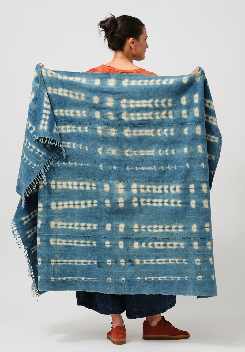 Vintage Indigo Dyed Textile From Burkina Faso