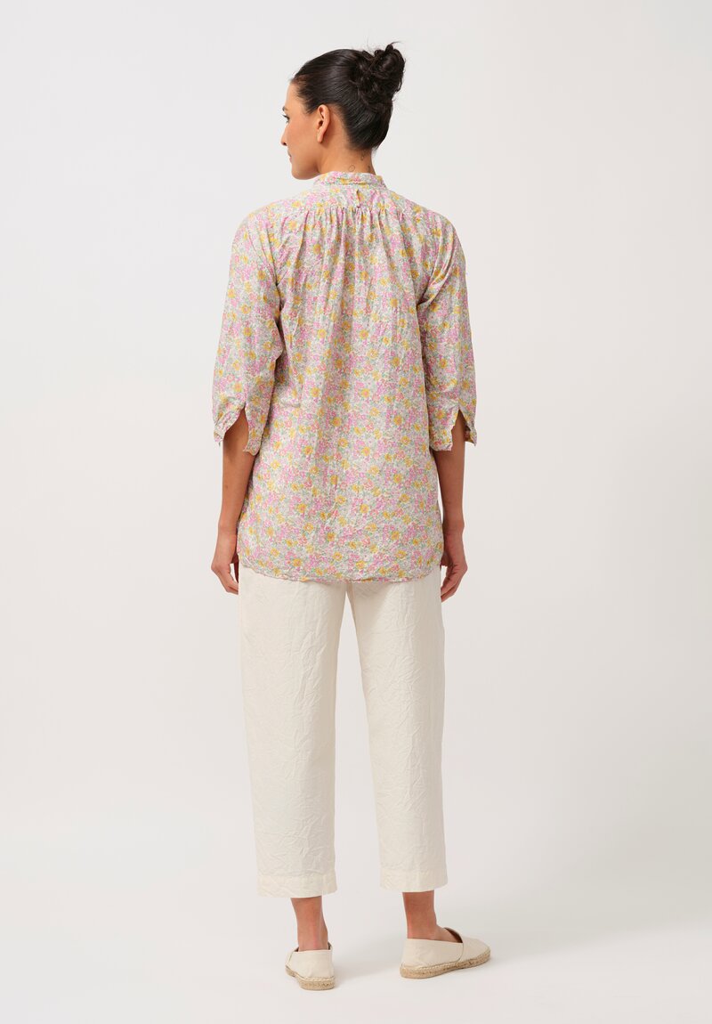 Daniela Gregis Washed Cotton Sigaretta Elastico Pants in Panna Cream