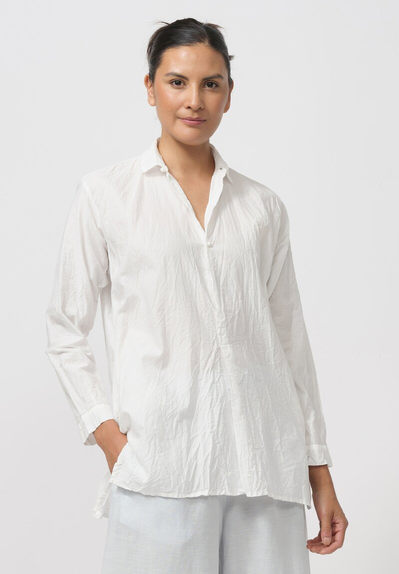 Daniela Gregis Washed Cotton Camicia Fratello Lavata Shirt in Bianco White	