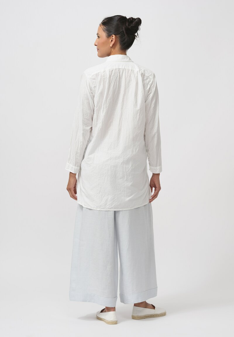 Daniela Gregis Washed Cotton Camicia Fratello Lavata Shirt in Bianco White	