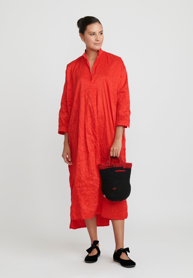 Daniela Gregis Wool Schizzo Borsa Small Handbag in Black & Red