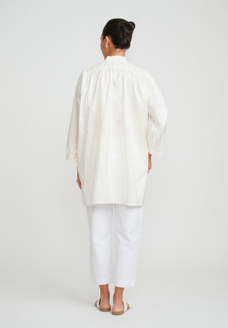 Daniela Gregis Washed Silk Kora Shirt in Avorio Bianco