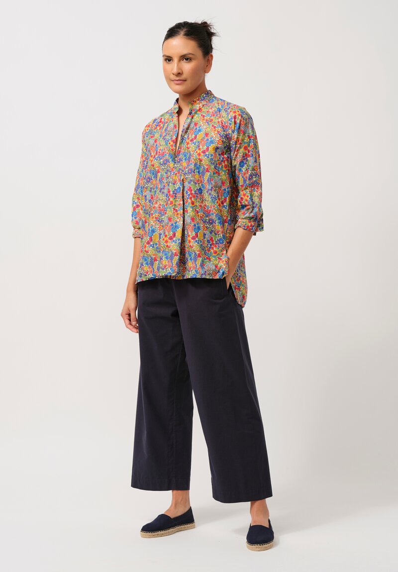 Daniela Gregis Cotton Pigiama Fondo Stretto Pants in Blue	