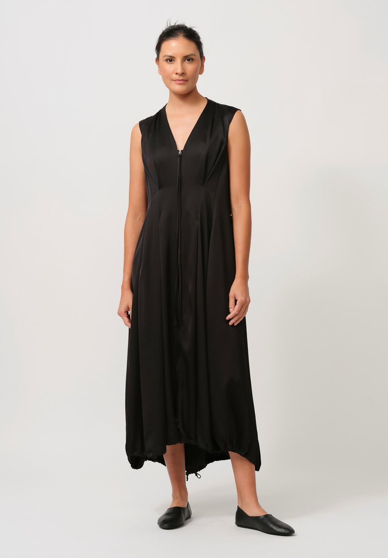 Jil Sander Zip Front Vestito Dress in Black	