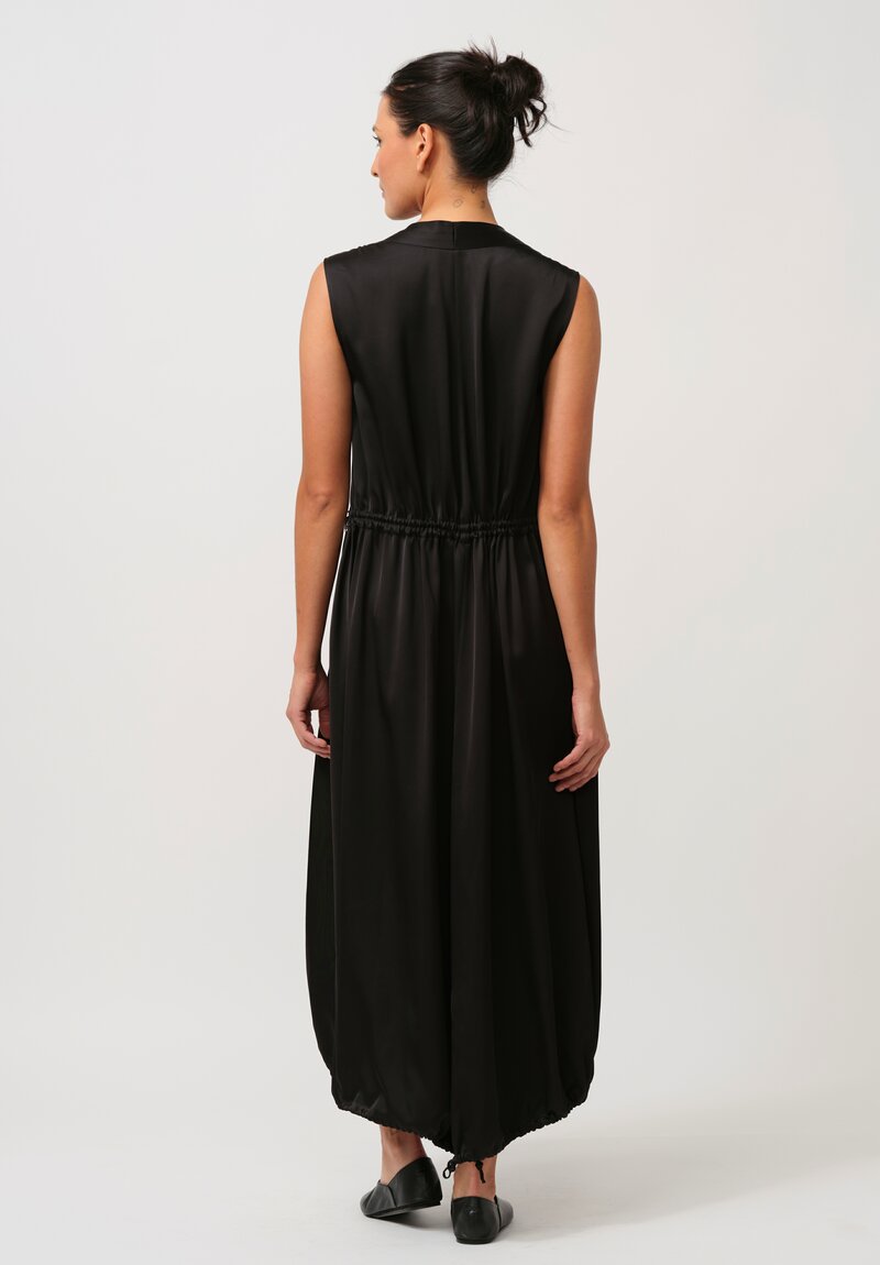 Jil Sander Zip Front Vestito Dress in Black	