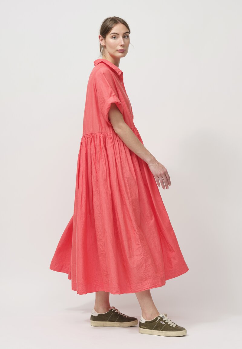 Casey Casey Light Paper Cotton Ethal Dress in Coral Pink	