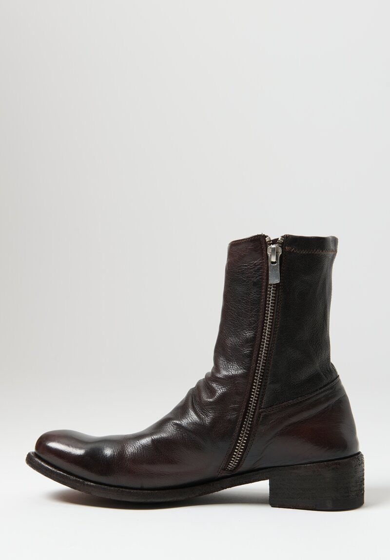 Officine Creative Lison Ignis Stretch Ankle Boot in Otto Brown