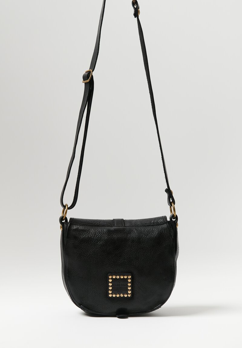Campomaggi Leather Tracollina Crossbody Bag in Black
