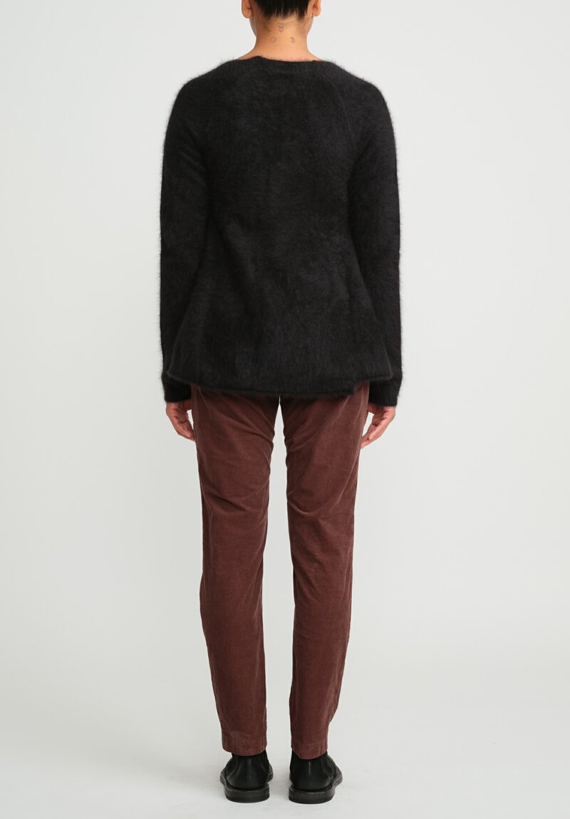 Rundholz Black Label Cotton Corduroy Skinny Stretch Pants in Red Wood	