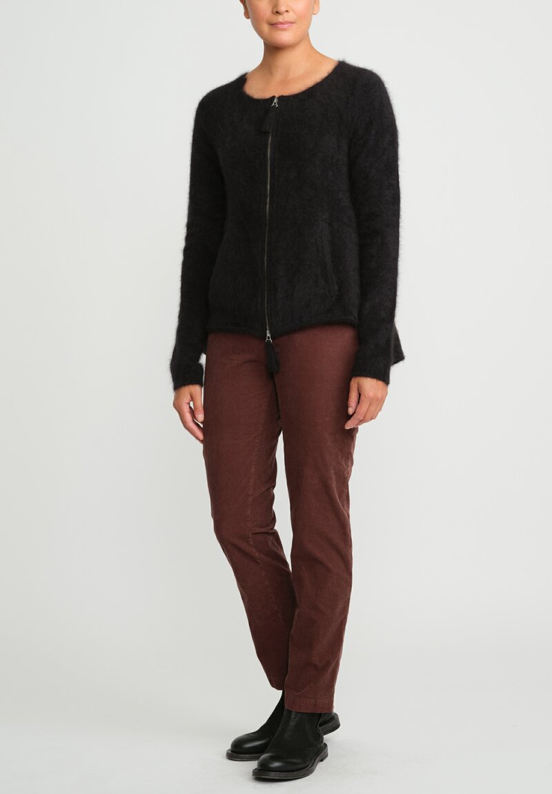 Rundholz Black Label Cotton Corduroy Skinny Stretch Pants in Red Wood	