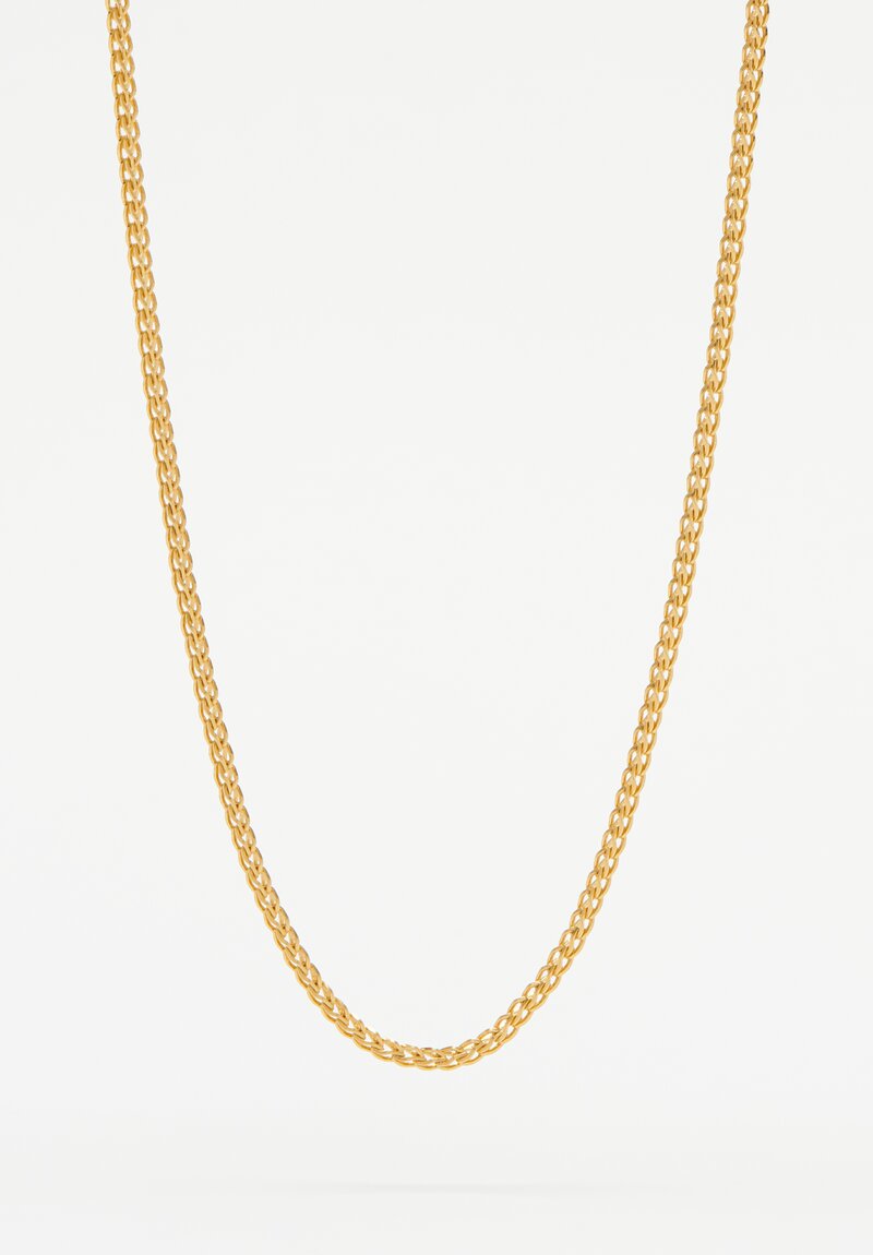 Prounis 18k, 22k Solo Loop-In-Loop Chain with Diamond S Clasp	