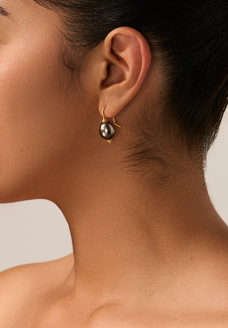 Prounis 22k, Tahitian Pearl Baby Linea Earrings	