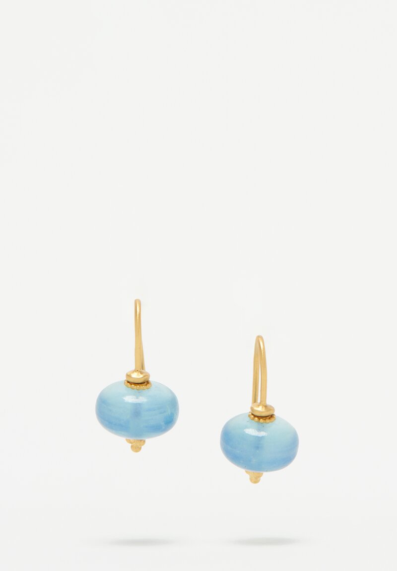 Prounis 22k, Aquamarine Baby Linea Earrings	