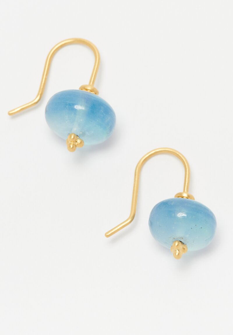 Prounis 22k, Aquamarine Baby Linea Earrings	