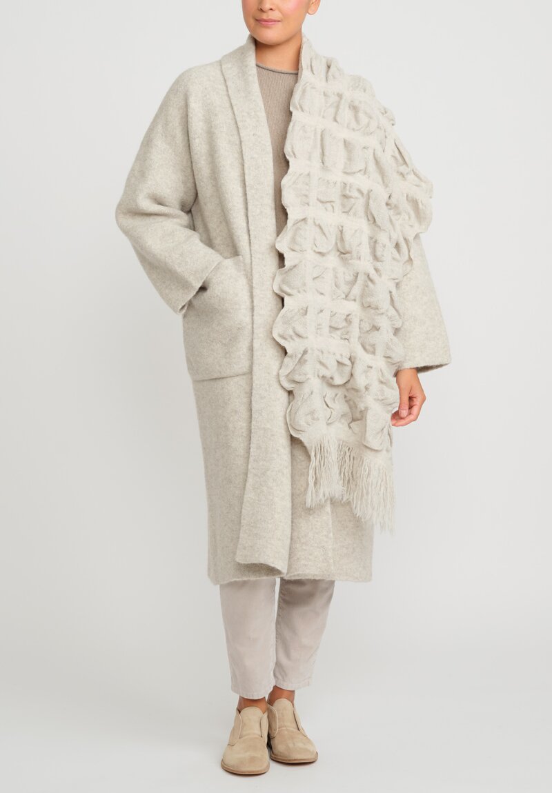 Lauren Manoogian Double Face Long Coat in Carrara Cream | Santa Fe