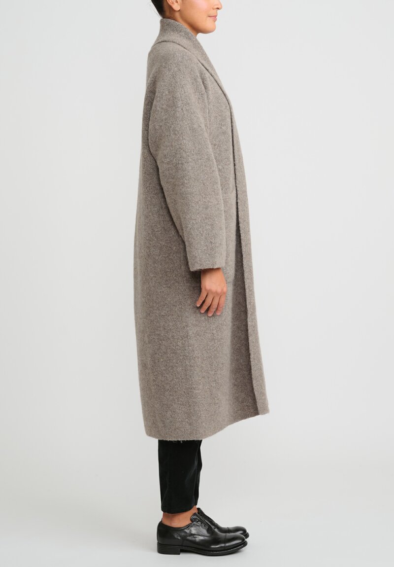 Lauren Manoogian Double Face Long Coat in Granite Taupe | Santa Fe 