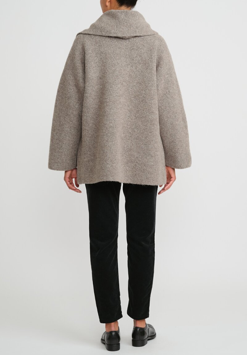 Lauren Manoogian Double Face Coat in Granite Taupe