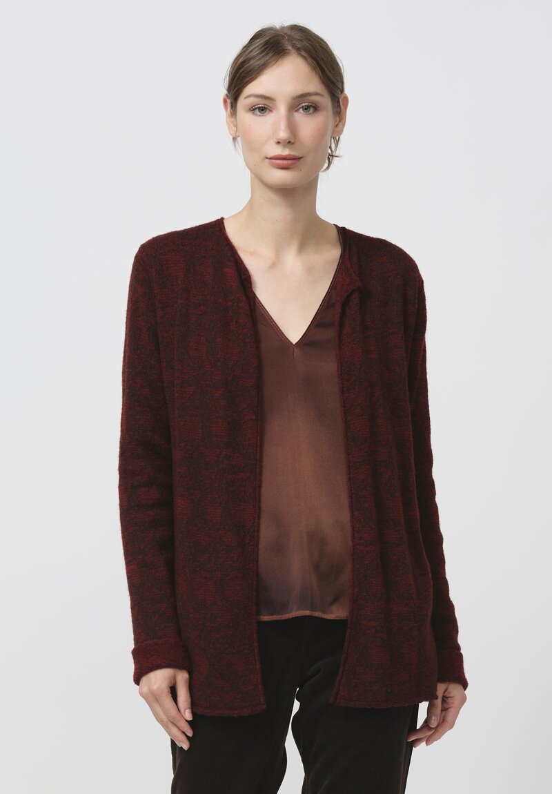 Lainey Keogh Lightweight Cardigan in Claret Red	