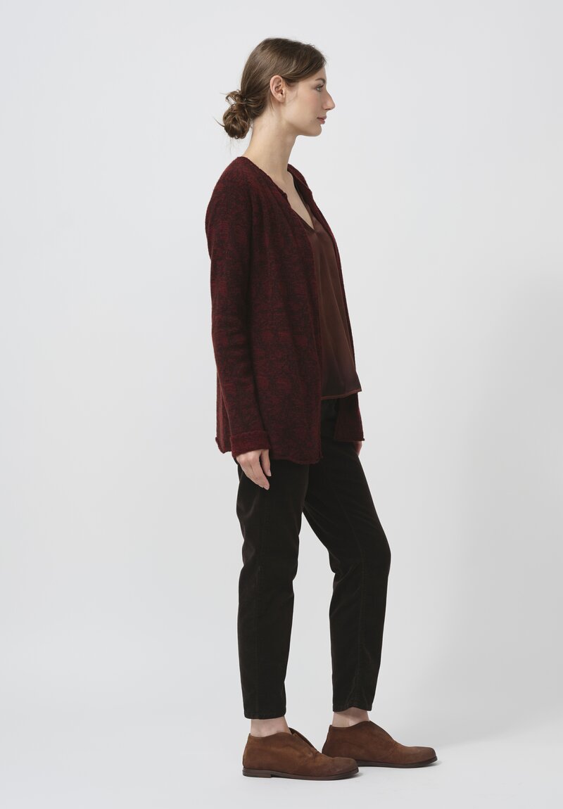 Lainey Keogh Lightweight Cardigan in Claret Red	