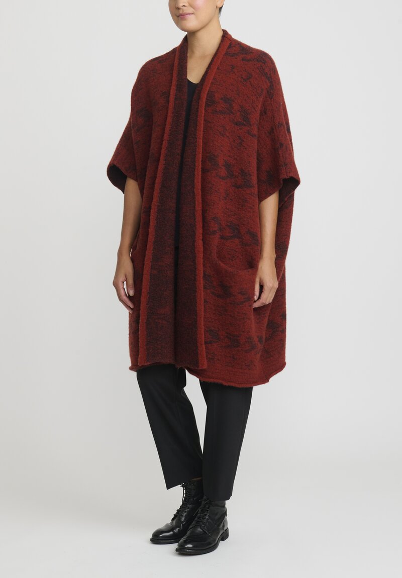 Lainey Keogh Cashmere Lainey Keogh Cashmere Navajo Poncho in Russet Red & Chocolate	