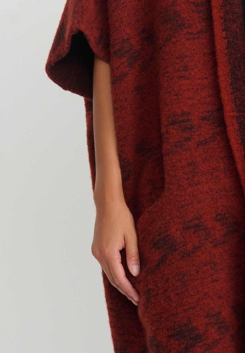 Lainey Keogh Cashmere Lainey Keogh Cashmere Navajo Poncho in Russet Red & Chocolate	