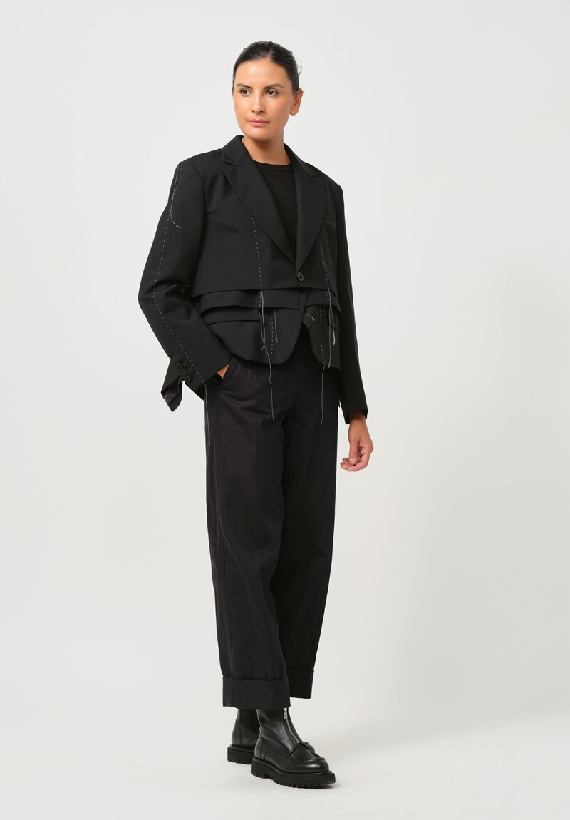 Sacai Deconstructed Suiting Jacket in Black