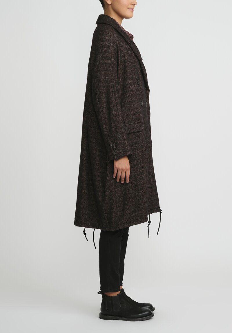 Rundholz Wool Oversized Double Breasted Coat	in Brown