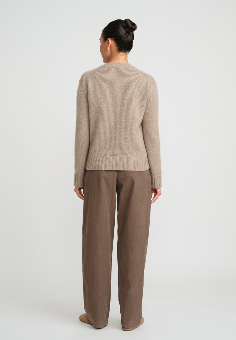 The Row Cotton Corduroy Rufos Pants in Camel Brown
