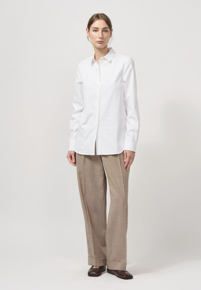 The Row Cotton Oxford Cloth Teti Shirt in White	